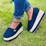 Women's casual platform wedge loafers