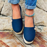 Women's casual platform wedge loafers