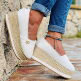 Women's casual platform wedge loafers