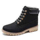 Women's Lace-Up Winter Round Toe Boots