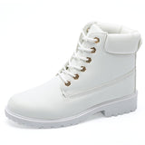 Women's Lace-Up Winter Round Toe Boots