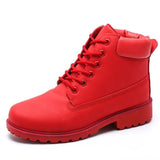 Women's Lace-Up Winter Round Toe Boots
