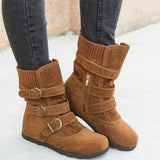 Women‘s Fashion Mid-Tube Cotton Boots Snow Boots