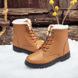 Women's Warm Leather Winter Snow Boots