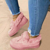 Fashion Casual Bow Fur Short Boots