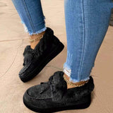 Fashion Casual Bow Fur Short Boots