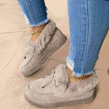 Fashion Casual Bow Fur Short Boots
