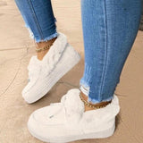 Fashion Casual Bow Fur Short Boots