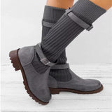Women's Vintage Round Toe Cotton Boots