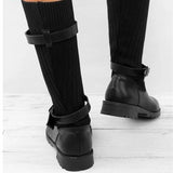 Women's Vintage Round Toe Cotton Boots