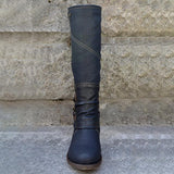 Women's Comfy Vintage Leather Zipper High Boots Snow Boots