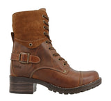 Women's Leather Round Toe Martin Boots with Buckle