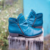 Women's Trendy Vintage Leather Booties Ankle Boots With Zipper