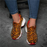 Women's Rivet Slip-On Platform Causal Sneakers