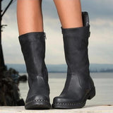 Women's Winter Side Zipper Knee High Boots