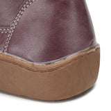 Retro Solid Color Side Zipper Round Toe High Knee Boots