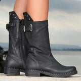 Women's Winter Side Zipper Knee High Boots