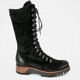 Women's Mid Calf Lace-up Leather Boots