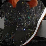 Women's Sequins Lace-up Casual Sneakers