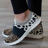 Comfy Leopard Round-toe Sneakers