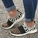 Comfy Leopard Round-toe Sneakers