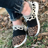Comfy Leopard Round-toe Sneakers