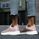 Women's Rhinestone Hollow-out Flats Cloth Flat Heel Sneakers