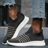 Women's Rhinestone Hollow-out Flats Cloth Flat Heel Sneakers