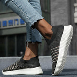 Women's Rhinestone Hollow-out Flats Cloth Flat Heel Sneakers