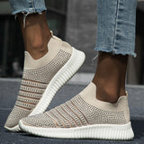 Women's Rhinestone Hollow-out Flats Cloth Flat Heel Sneakers