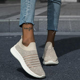 Women's Rhinestone Hollow-out Flats Cloth Flat Heel Sneakers