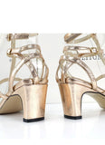 Roman Sexy Smooth Stiletto Strap Thick Heel Women's Sandals