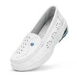Summer White Leather Comfortable Soft Sole White Shoes