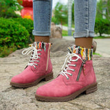 Round Toe Cotton Casual Martin Boots