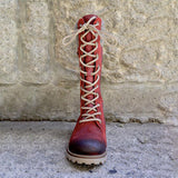 Women's Cozy Vintage Leather Mid-Calf Boots