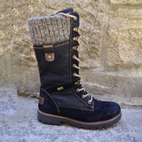 Women's Cozy Vintage Leather Mid-Calf Boots