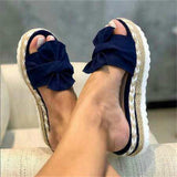 Women's Bowknot Wedge Heel Beach Sandals