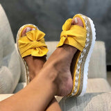 Women's Bowknot Wedge Heel Beach Sandals