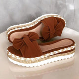 Women's Bowknot Wedge Heel Beach Sandals