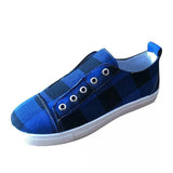 Slip-On Plaid Flat Canvas Sneakers