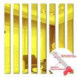 8D mirror stainless steel flat decorative strip background wall frame straight edge ceiling edge mirror metal self-adhesive line