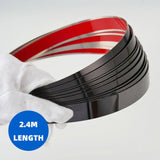 Brilliant black Wall Trim Molding Stainless Steel Wall Tape Peel and Stick Metal Trim Self Adhesive Wallpaper Strip Metalized Mirror-Like Finish for Wall Ceiling Mirror Frame Border Edge Trim wide 0.79in Length 94.49in