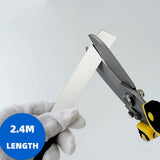 Bright silver stainless steel decoration, ceramic tile trim, background wall, frame, edge collection, ceiling, edge wrapping, metal self-adhesive fiber, skirting line, waist line, used for wall panel ceiling floor decoration, width 1CM, length 2.4M