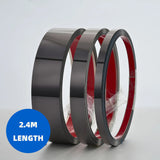 Brilliant black Wall Trim Molding Stainless Steel Wall Tape Peel and Stick Metal Trim Self Adhesive Wallpaper Strip Metalized Mirror-Like Finish for Wall Ceiling Mirror Frame Border Edge Trim wide 0.79in Length 94.49in