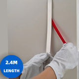 Bright silver stainless steel decoration, ceramic tile trim, background wall, frame, edge collection, ceiling, edge wrapping, metal self-adhesive fiber, skirting line, waist line, used for wall panel ceiling floor decoration, width 1CM, length 2.4M