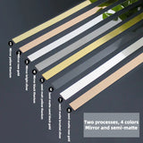 8D mirror stainless steel flat decorative strip background wall frame straight edge ceiling edge mirror metal self-adhesive line