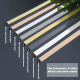 8KM mirror stainless steel flat decorative strip background wall frame straight edge ceiling edge mirror metal self-adhesive line
