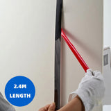 Brilliant black Wall Trim Molding Stainless Steel Wall Tape Peel and Stick Metal Trim Self Adhesive Wallpaper Strip Metalized Mirror-Like Finish for Wall Ceiling Mirror Frame Border Edge Trim wide 0.79in Length 94.49in