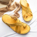 Women's Summer Open Toe PU Leather Comfy Sandals