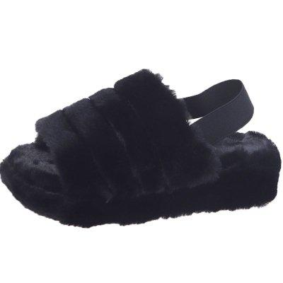 Non-Slip Furry Fluffy Slippers Chic Sandals